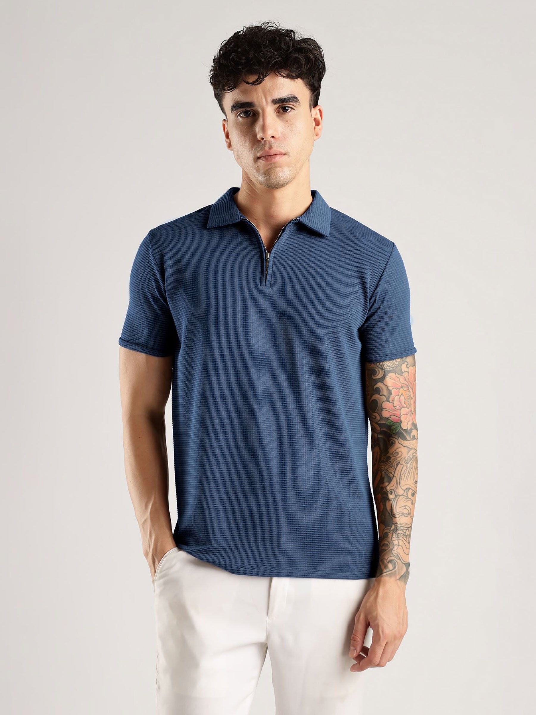Urban Zipper Polo - Forge Blue – Obsesh