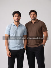 Urban Zipper Polo - Sky Mist