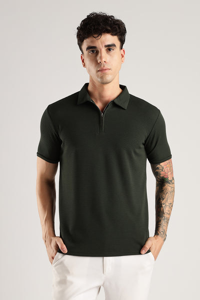 Urban Zipper Polo - Forest Dusk