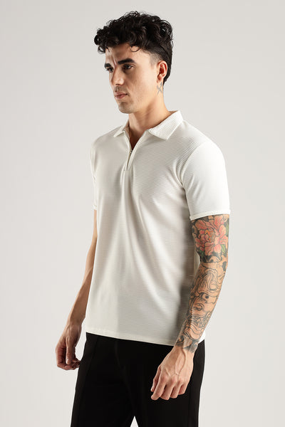 Urban Zipper Polo - Arctic Snow